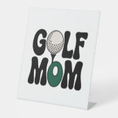 Golf mama reclamebord met voetstuk (Voorkant)
