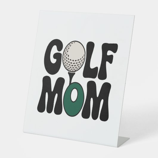 Golf mama reclamebord met voetstuk (Voorkant)