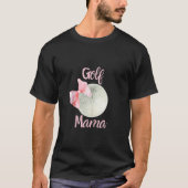 Golf Mama Roze Bow Coquette Preppy Esthetische G T-shirt (Voorkant)