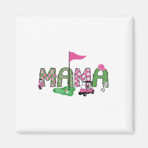 Golf Mama roze gat in een golf 1e verjaardag meisj Magneet