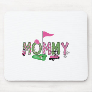 Golf Mama Roze Gat In Een Golf 1e Verjaardag Meisj Muismat