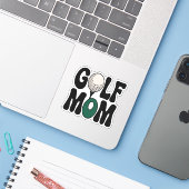 Golf mama sticker (Laptop met iPhone)