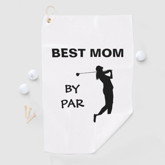 Golf mammie Golfer pun Moederdag Beste moeder met Golfhanddoek (Insitu)