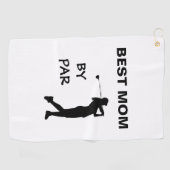 Golf mammie Golfer pun Moederdag Beste moeder met Golfhanddoek (Horizontaal)