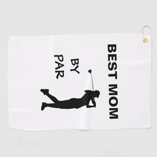 Golf mammie Golfer pun Moederdag Beste moeder met  Golfhanddoek (Horizontaal)