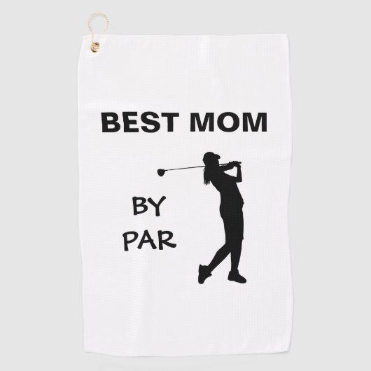 Golf mammie Golfer pun Moederdag Beste moeder met Golfhanddoek (Voorkant)
