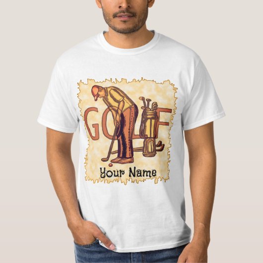 Golf Man Letters golf T-shirt (Voorkant)