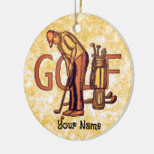 Golf Man Letters Keramisch Ornament (Links)