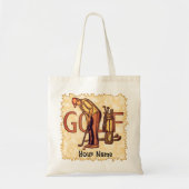 Golf Man Letters Tote Bag (Voorkant)