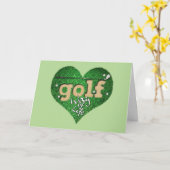 Golf manier van leven Green Heart Retirement Kaart (Gele Bloem)