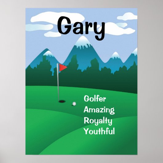 Golf Mannen vrouwen — Persoonlijke naam Art Gift P Poster (Voorkant)