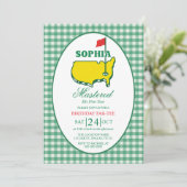 Golf Mastered Birthday Par-tee Invitation Kaart (Staand voorkant)