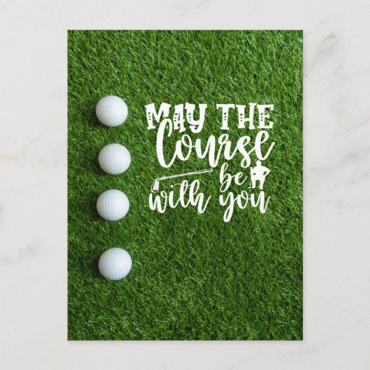 Golf May de cursus bij je is Briefkaart (Voorkant)
