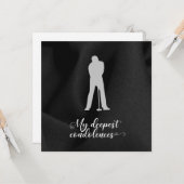 Golf medelijden met je verlies aan condoleances kaart (Voorkant / Achterkant in situ)