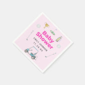 Golf Meisje Baby shower Servet (Hoek)