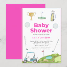 Golf Meisje Baby shower Uitnodiging