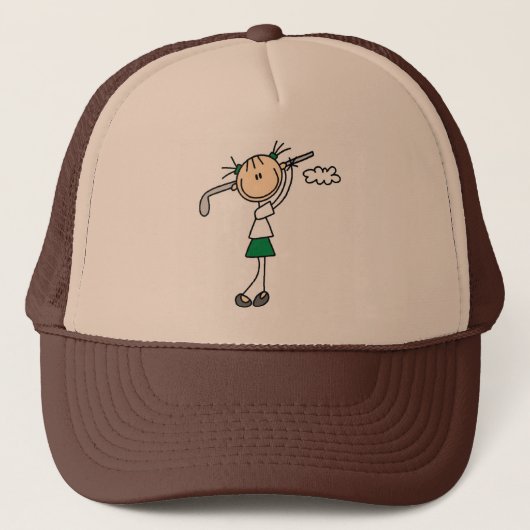 Golf Meisje Hoed Trucker Pet (Voorkant)