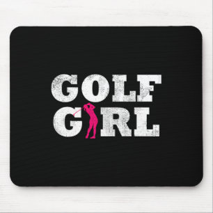 Golf Meisje Speler Golfer Golfen Silhouet Sport G Muismat