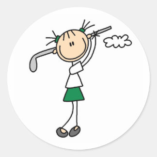 Golf Meisje Sticker