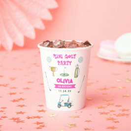 Golf Meisje Verjaardagsfeest Papieren Bekers