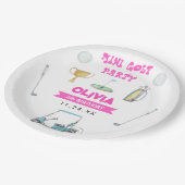 Golf Meisje Verjaardagsfeest Papieren Bordje (Gekanteld)