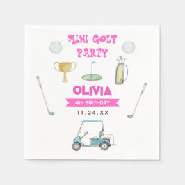 Golf Meisje Verjaardagsfeest Servet