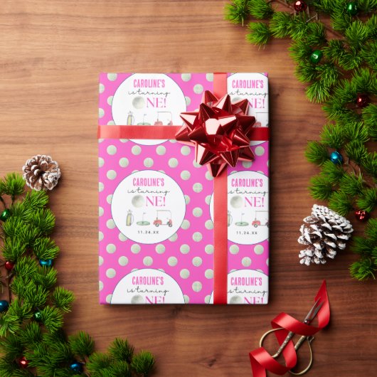 Golf meisjes eerste verjaardag cadeaupapier (Feestdagen Geschenken)