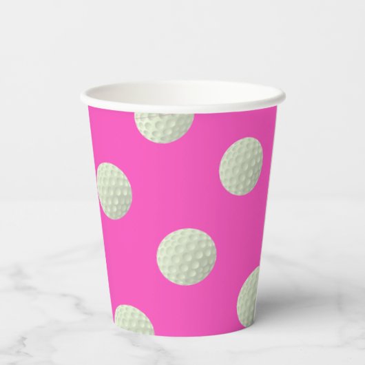 Golf meisjes eerste verjaardag papieren bekers (Achterkant)