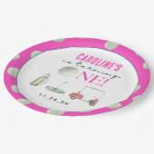 Golf meisjes eerste verjaardag papieren bordje (Gekanteld)