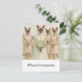 Golf MEISJESAVOND feest voor kattenliefhebbers Briefkaart (Staand voorkant)