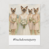 Golf MEISJESAVOND feest voor kattenliefhebbers Briefkaart (Voorkant)