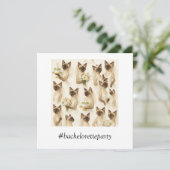 Golf MEISJESAVONDDIJTJE voor kattenliefhebbers Save The Date (Staand voorkant)