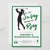 Golf Meisjesuitje Laatste Swing Voor de Ring Kaart (Voorkant)