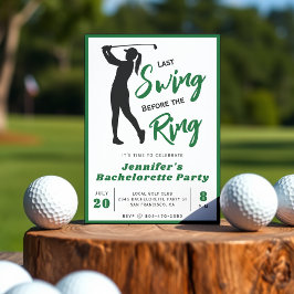 Golf Meisjesuitje Laatste Swing Voor de Ring Kaart