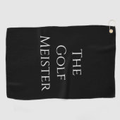 Golf Meister Funny Quote Zwart Golfhanddoek