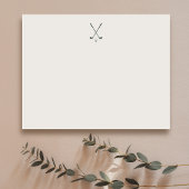 Golf Memorial Funeral Modern Elegant Script Groen Bedankkaart