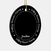 Golf Memorial Herdenking Heaven Golfer Foto Keramisch Ornament (Rechts)