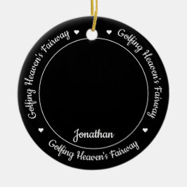 Golf Memorial Herdenking Heaven Golfer Foto Keramisch Ornament