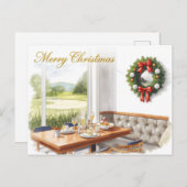 Golf Merry Christmas from Golf Course Clubhouse Feestdagenkaart (Voorkant / Achterkant)