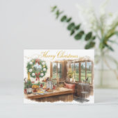 Golf Merry Christmas from Golf Course Clubhouse Feestdagenkaart (Staand voorkant)