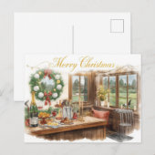 Golf Merry Christmas from Golf Course Clubhouse Feestdagenkaart (Voorkant / Achterkant)