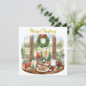 Golf Merry Christmas from Golf Course Clubhouse Feestdagenkaart (Staand voorkant)