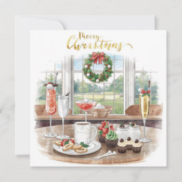 Golf Merry Christmas from Golf Course Clubhouse Feestdagenkaart