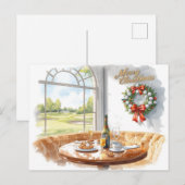 Golf Merry Christmas from Golf Course Clubhouse Feestdagenkaart (Voorkant / Achterkant)