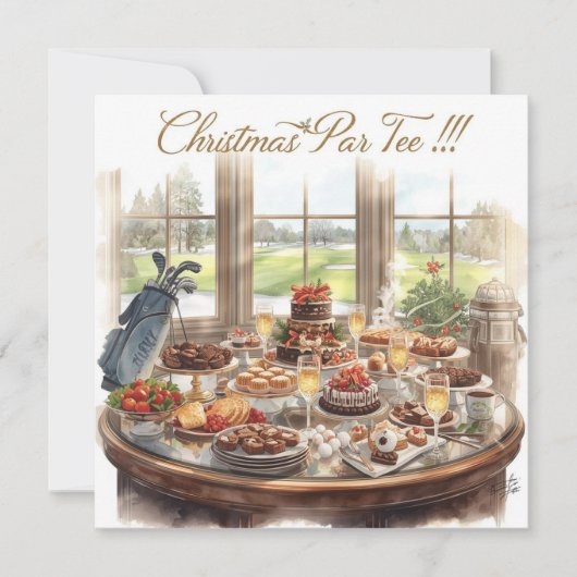 Golf Merry Christmas from Golf Course Clubhouse Feestdagenkaart (Voorkant)