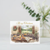 Golf Merry Christmas from Golf Course Clubhouse Feestdagenkaart (Staand voorkant)