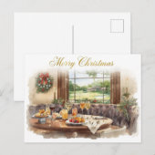 Golf Merry Christmas from Golf Course Clubhouse Feestdagenkaart (Voorkant / Achterkant)