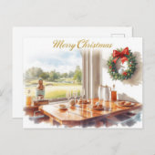 Golf Merry Christmas from Golf Course Clubhouse Feestdagenkaart (Voorkant / Achterkant)