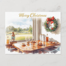 Golf Merry Christmas from Golf Course Clubhouse Feestdagenkaart