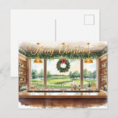 Golf Merry Christmas from Golf Course Clubhouse Feestdagenkaart (Voorkant / Achterkant)